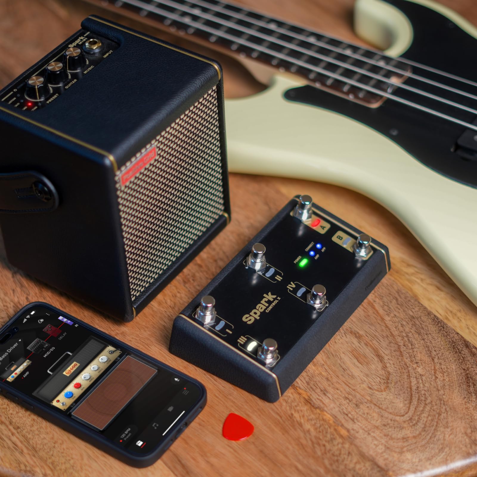 Positive Grid Spark Control X Wireless Footswitch Pedal & Controller for Spark Series Amps - Enhance Your Performance